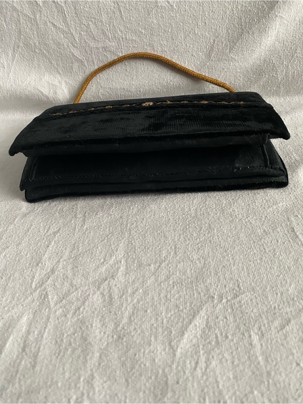 Embroidered Peacock Black Evening Clutch with Gold Accents Clutch Flawless Rare - Picture 5 of 15